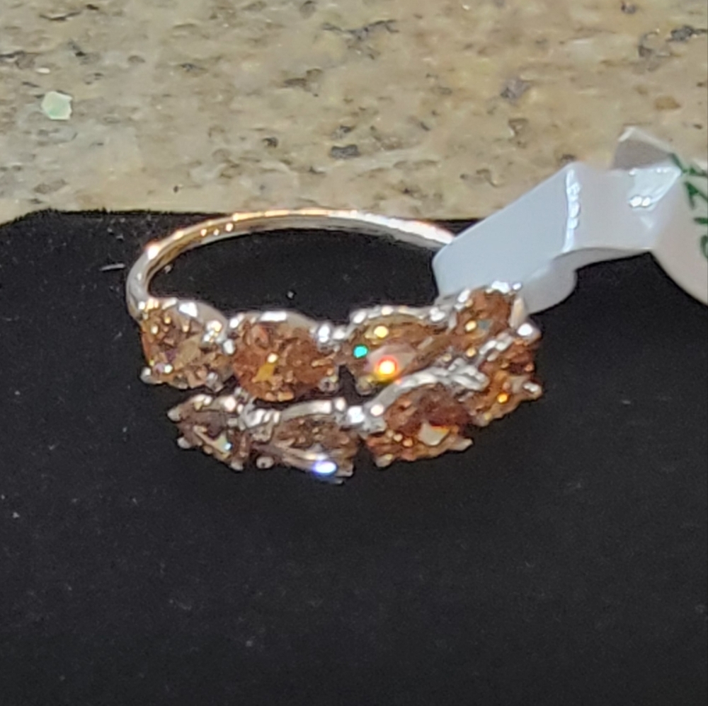 Bomb party lab created yellow topaz ring